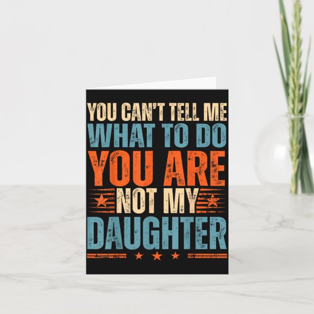 Funny For Father Dad From Daughter Father's Day Da Kort (Framsida)