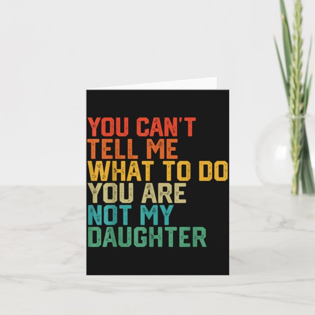 Funny For Father Dad From Daughter Father's Day Da Kort (Framsida)