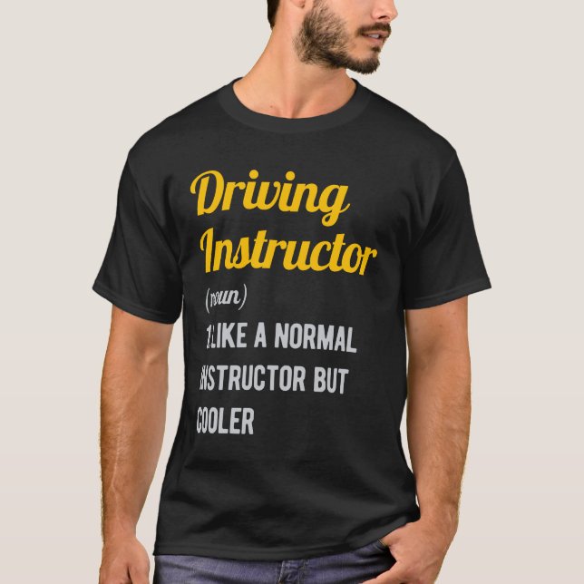 Funny förarinstruktör t shirt (Framsida)