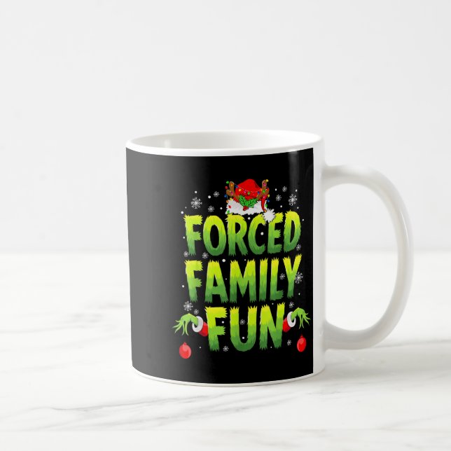Funny Forced Family Fun Christmas Holiday Men Kids Kaffemugg (Höger)