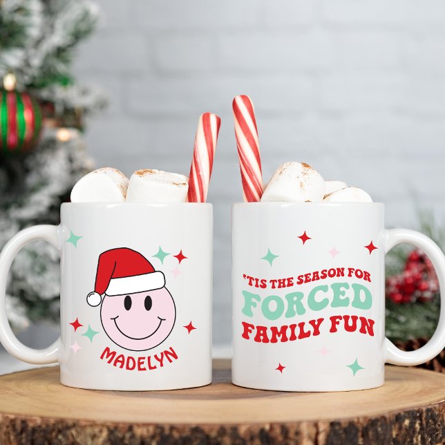 Funny Forced Family Personlig Lycklig Ansikte Kaffemugg (Skapare uppladdad)