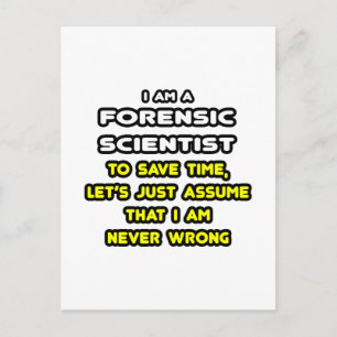 Funny Forensist Scientist T-Shirts Vykort