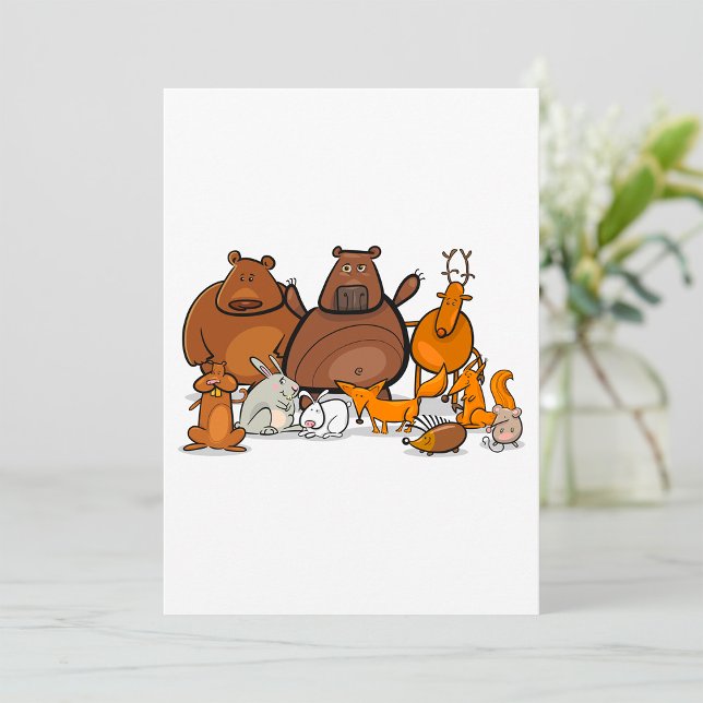 Funny Forest Animals Inbjudningar (Skapare uppladdad)