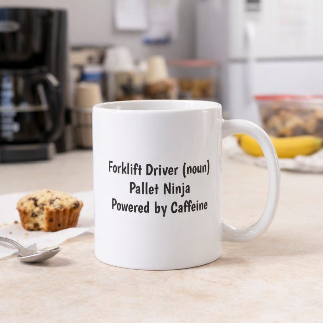 Funny Forklift Driver Mug Custom Name Gift Kaffemugg (Skapare uppladdad)