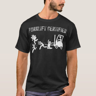 Funny Forklift Operator Auktoriserad Superskoj Des T Shirt