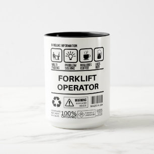 Funny Forklift Operator Handling Information Mugg