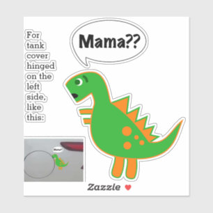 Funny Fossil Fuel decal Baby Dino-vänd lämnat Klistermärken