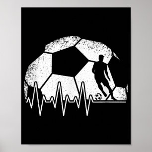 Funny fotbollsspelare för pulsslag poster