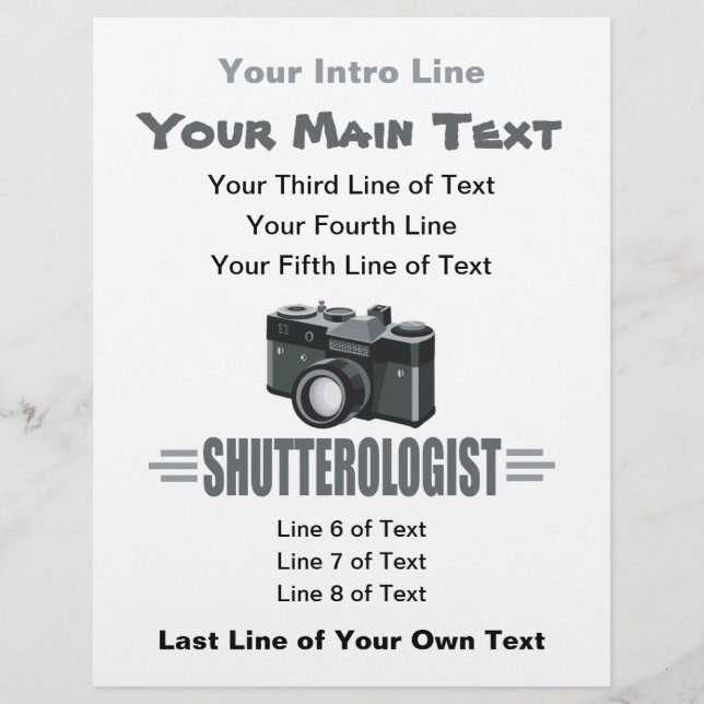 Funny fotograf SHUTTEROLOGIST-fotograf Reklamblad (Framsidan)