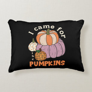 Funny Four Pumpkins Fall Prydnadskudde