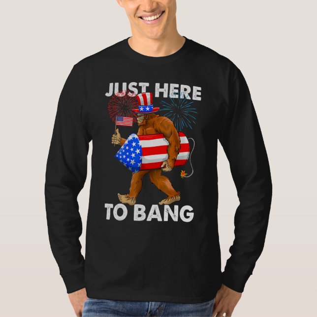 funny fourth of july 4th of july i'm just here to  t shirt (Framsida)