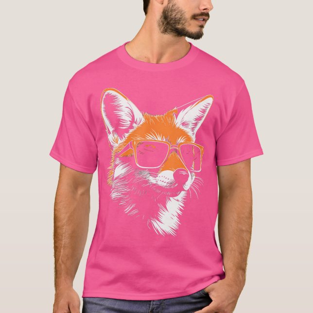 Funny Fox Älskare T Shirt (Framsida)