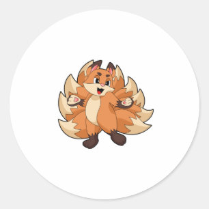 Funny Fox Runt Klistermärke