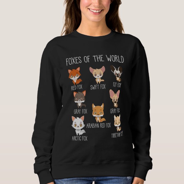Funny Foxes Of The World Cute Wildlife Animal Humo T Shirt (Framsida)