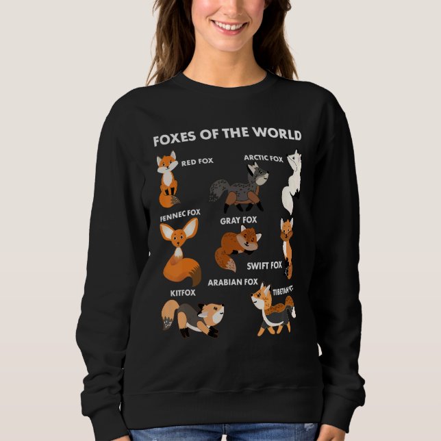 Funny Foxes Of The World Shirt Foxes Lovers Gifts  T Shirt (Framsida)