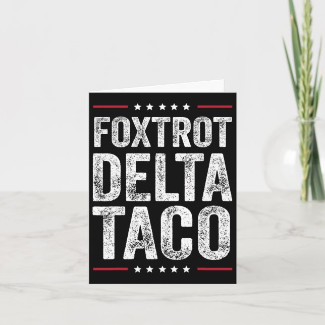 Funny Foxtrot Delta Taco2 Kort (Framsida)