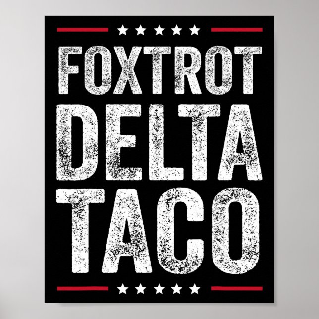 Funny Foxtrot Delta Taco2 Poster (Framsidan)