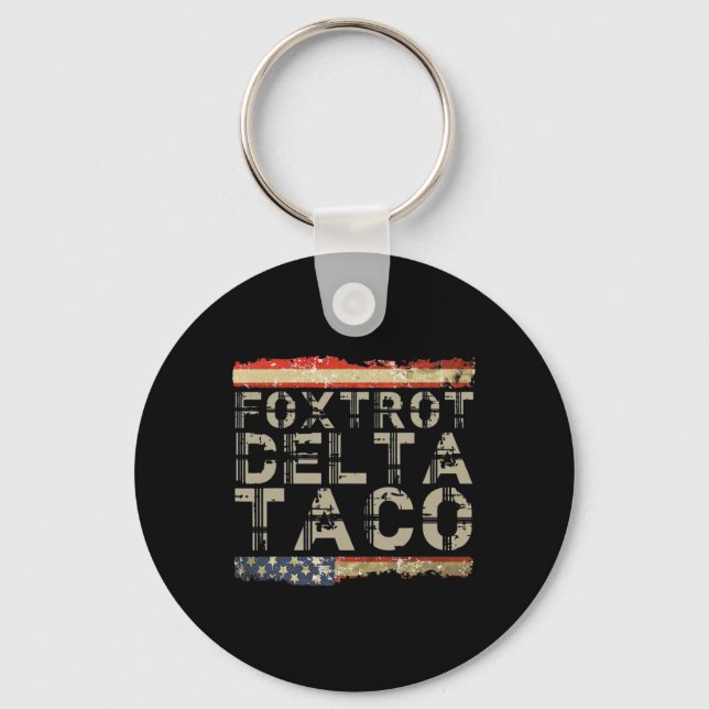 Funny Foxtrot Delta Taco3 Nyckelring (Framsida)