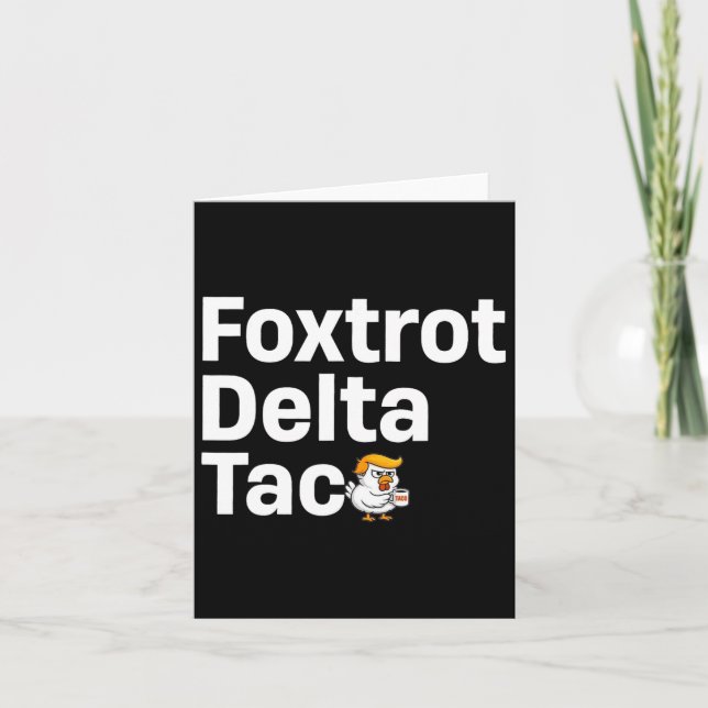 Funny Foxtrot Delta Taco6 Kort (Framsida)