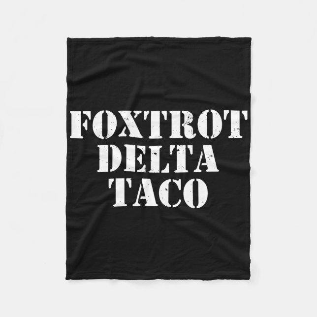 Funny Foxtrot Delta Taco7 Fleecefilt (Framsidan)