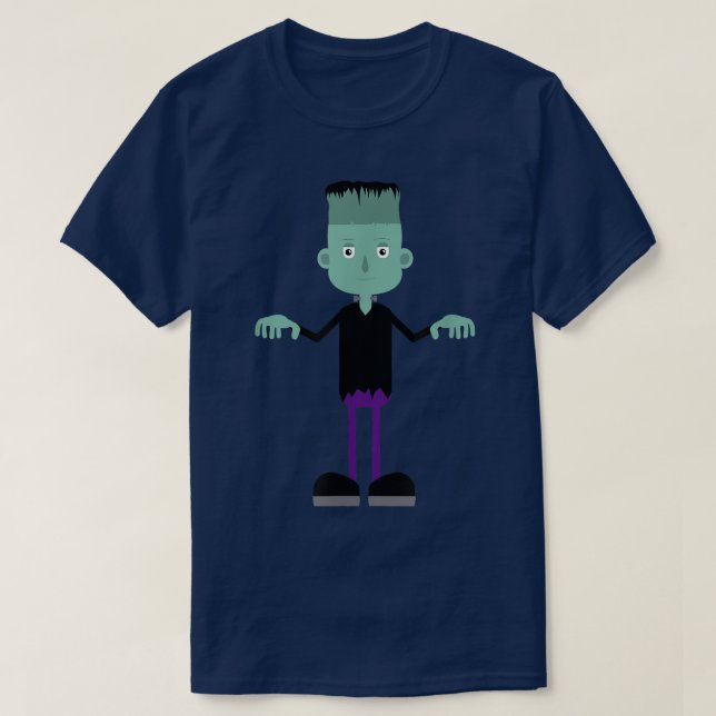 Funny Frankenstein Halloween 2490 T Shirt (Design framsida)