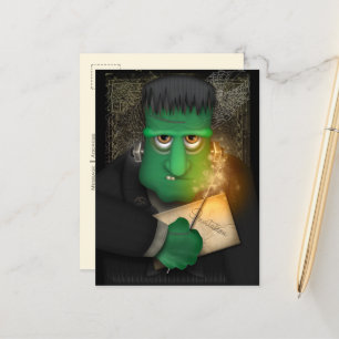 Funny Frankenstein Halloween Vykort