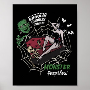 Funny Frankenstein Monster Älskare Monster Bunnies Poster