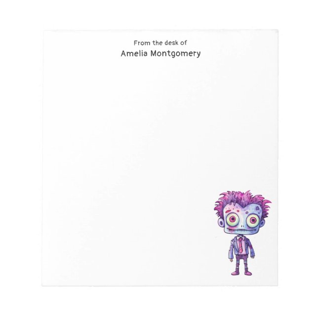 Funny Frankenstein Monster Halloween Roligt Anteckningsblock (Framsida)