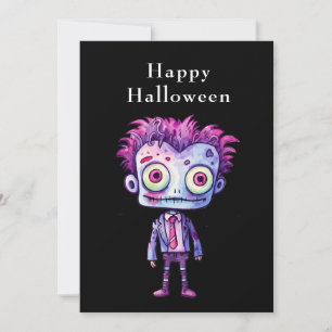 Funny Frankenstein Monster Halloween Roligt Julkort