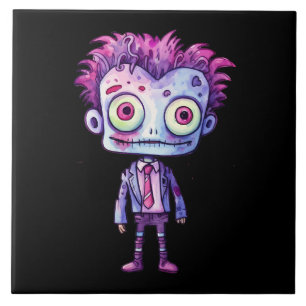 Funny Frankenstein Monster Halloween Roligt Kakelplatta
