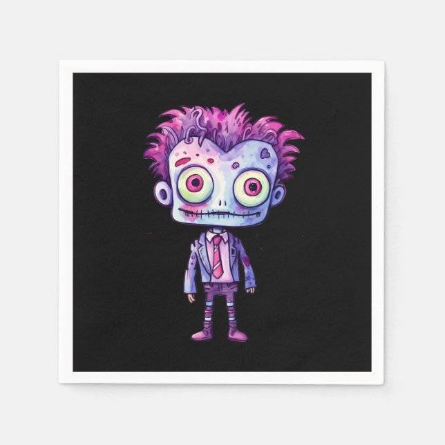 Funny Frankenstein Monster Halloween Roligt Pappersservett (Framsidan)