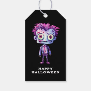 Funny Frankenstein Monster Halloween Roligt Presentetikett
