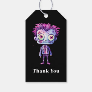 Funny Frankenstein Monster Halloween Roligt Tack Presentetikett
