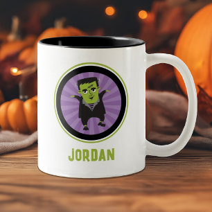 Funny Frankenstein Monster Halloween Två-Tonad Mugg