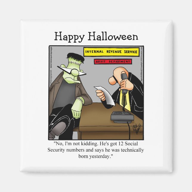 Funny Frankenstein Monster Humor Magnet (Framsidan)