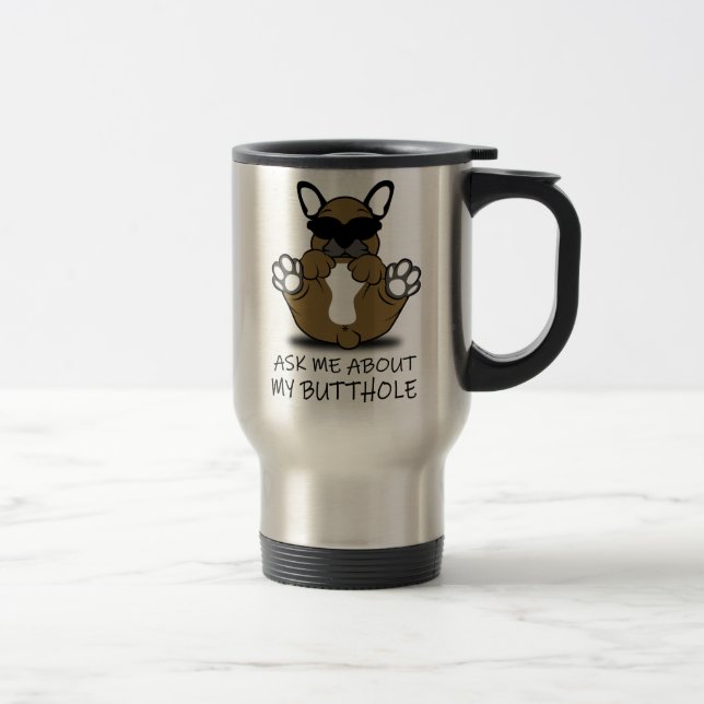 FUNNY FRANSK BULLDOG, Fransk Bulldog Gift Resemugg (Höger)