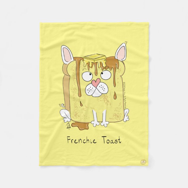 Funny Fransk Bulldog Frenchie Hund Cute Kids Fleecefilt (Framsidan)