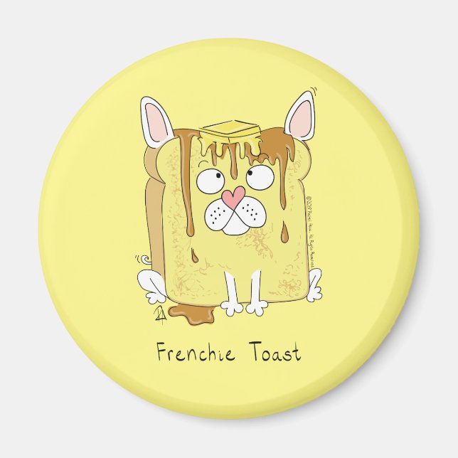 Funny Fransk Bulldog Frenchie Hund Cute Kids Magnet (Framsidan)