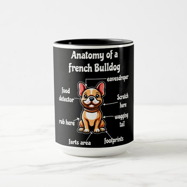 Funny Fransk Bulldog Hund Mugg (Center)