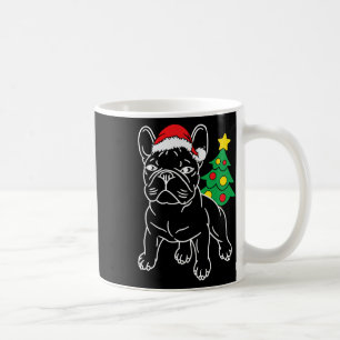 Funny Fransk Bulldog Hund Puppy Julgran Julafton Kaffemugg
