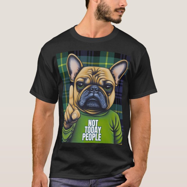 Funny Fransk Bulldog-Snyggt Play för Hundälskare T Shirt (Framsida)