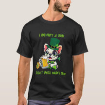 Funny Fransk Bulldog St. Patrick's Day T-Shirt