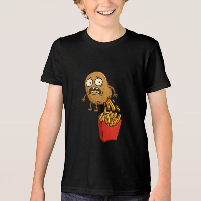 Funny Fransk Fries T-Shirt (Framsida)