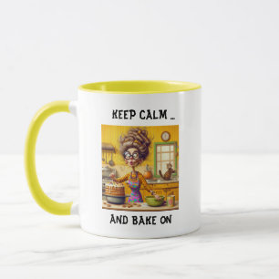 Funny Frazzled dam baker tecknad Mugg