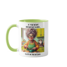 Funny Frazzled Old Dam Tecknad Pancake-Skapar