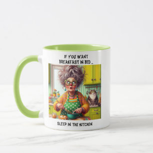 Funny Frazzled Old Dam Tecknad Pancake-Skapar Mugg