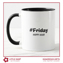Funny Fredag Lycklig-timtypografi Mugg