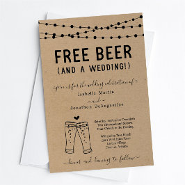Funny Free Beer och Bröllop Inbjudningar
