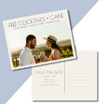 Funny Free Cocktails Cake Bröllop spara datum Meddelande Vykort<br><div class="desc">Få dina gäster upphetsade för din stora dag med vår roliga och trevliga "Lustigt fria cocktails Cake Bröllop spara datum"! Den här viskdesignen garanterar ett leende och ett föregripande, och anger tonen för perfekten för ett roligt fyllt bröllop firande. Lägg till foto- och bröllop-information på kortets framsida och baksida med...</div>