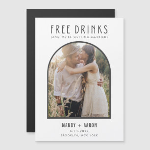 Funny Free Drinks Arch Photo Bröllop Spara Dat